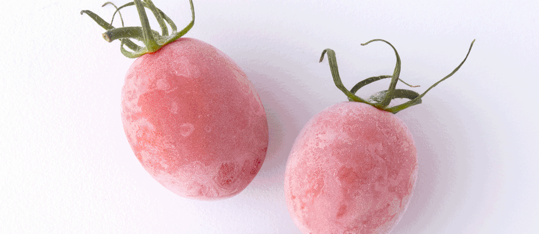 凍らせたオスミックトマト