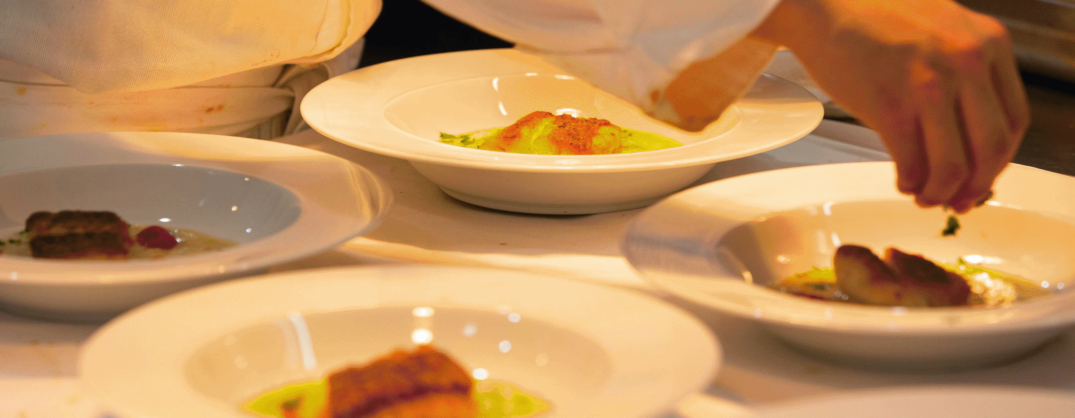 シェフの盛り付け